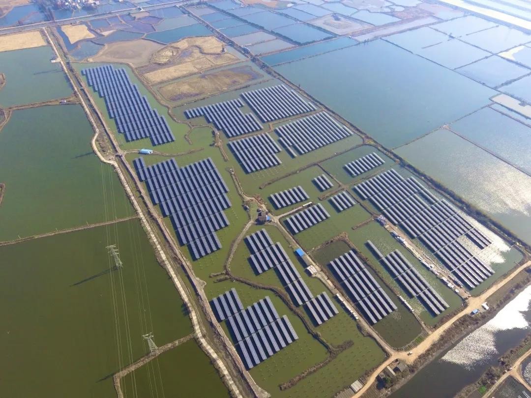 A Fishery-solar Masterpiece in the Watery Town - Jinko Power's 110 MW PV Project in Tongling, Anhui Province Successfully Connected to the Grid for Power Generation